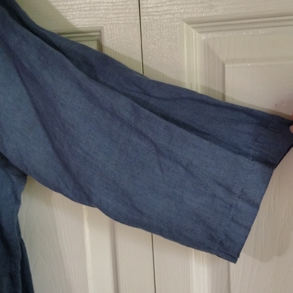 LiaBella 100 Linen Dress Pockets Size Large - Picture 6 of 10